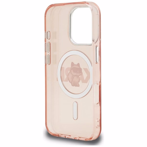 Karl Lagerfeld IML Choupette Sketch Logo MagSafe Ümbris iPhone 16 Pro Max - roosa