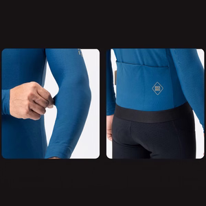 Rockbros YDWT020 Diamond cycling jersey spring/autumn/winter size S - blue