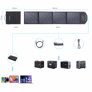 Choetech SC009-V2 solar foldable Laadija 100W USB-C / 2x USB-A PD QC - must