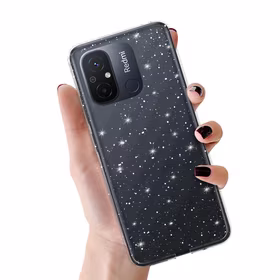 Crystal Glitter Ümbris jaoks Xiaomi Redmi 12C/11A Hõbedane