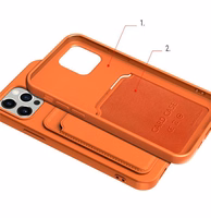 Kaardiümbris Silikoonist rahakoti ümbris kaardipesaga dokumendid Samsung Galaxy A73-le tumesinine