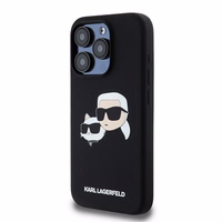 Karl Lagerfeld Silicone Karl&Choupette MagSafe ümbris jaoks iPhone 15 Pro Max - must
