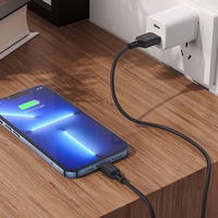 Kaabel USB A to Lightning Hoco 2,4A 1 m X90 must