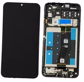 LCD screen Samsung A145 A14 4G 2023 koos touch screen ja frame Must original (used Grade A)