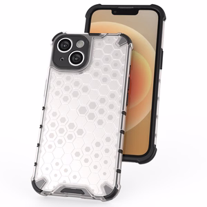Honeycomb ümbris iPhone 14 soomustatud hübriidkate läbipaistev