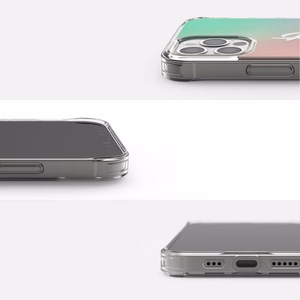 Ringke Fusion Design PC ümbris TPU kaitsekattega iPhone 12 Pro Max'ile roosa-roheline (GNAP0028)