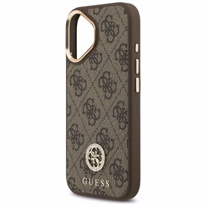 GUESS ümbris jaoks IPHONE 17 compatible with MagSafe GUHMP17SP4G4DCSW (PU W/ Strass Logo & Big Strap Metal Buttons) brown