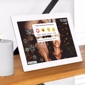 Kruger&Matz FRAMEO Wi-Fi 10,1-tolline digitaalne pildiraam, valge