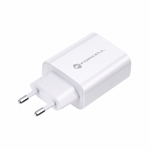 Phone laadija Forcell F-Energy USB C QC4.0 PD 3A 20W + kaabel USB C to Lightning TFK-TC-20WPD valge
