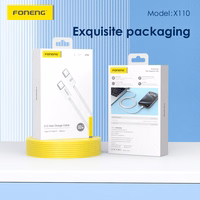 Foneng Kaabel X110 - Type C to Type C - PD 60W 3A 1,2 metres valge