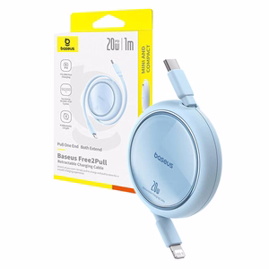 Кабель Baseus Free2Pull USB-C для Lightning 20W 1м (синий)