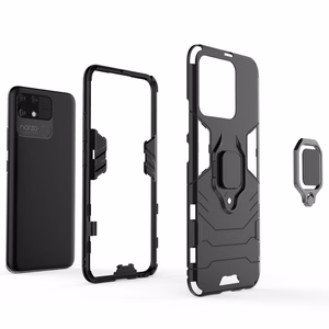Ring Armor kõva hübriidkate + magnetiline hoidja Realme Narzo 50A must
