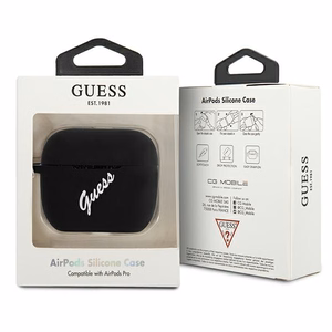 Guess GUACAPLSVSBW AirPods Pro чехол чёрный/белый Silicone Vintage