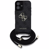 Guess 4G Big Logo Cord Stap Crossbody Ümbris jaoks iPhone 16 must