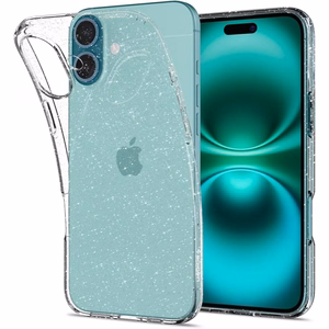 Spigen Liquid Crystal ümbris seadmele iPhone 16 6.1", läbipaistev sädelusega