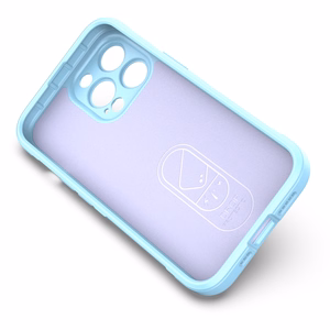 Чехол Magic Shield для iPhone 13 Pro гибкий бронированный светло-голубой