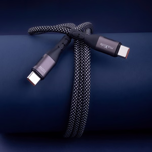 Maxlife MXUC-11 magnetkaabel USB-C - USB-C 1,0 m 100W must nailon
