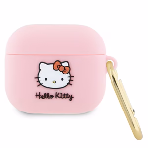 Hello Kitty Silicone 3D Kitty Head ümbris jaoks AirPods 3 - roosa