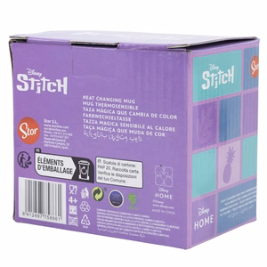 Disney Stitch & Angel värvi muutev keraamiline kruus kinkekarbis, 325 ml