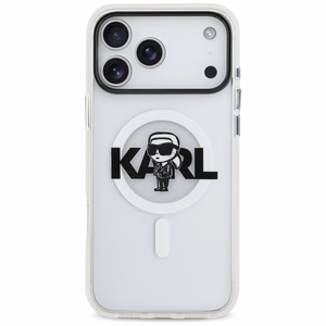 Karl Lagerfeld IML Karl Sketch Logo MagSafe Ümbris jaoks iPhone 17 Pro Max - Läbipaistev