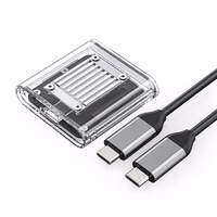 Orico TC20-M2-10G M.2 NVME USB-C 3.2 Disk Caddy - Läbipaistev