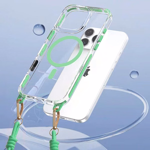 Tel Protect Strap Clear Ümbris jaoks Iphone 17 roheline