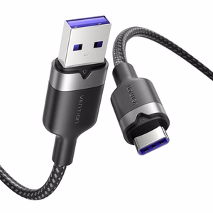 USB 2.0 A to USB-C 6A Vention CTOBH 2M kaabel (must)