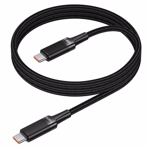 Hoco U153 Extreme USB-C–USB-C kaabel, PD, 5 A, 100 W, 1,2 m – must