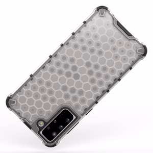 Samsung Galaxy S22 + (S22 Plus) läbipaistev Honeycomb korpus soomustatud kate koos geelraamiga Samsung Galaxy S22 + (S22 Plus) jaoks
