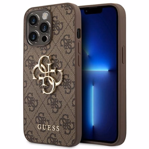 Guess GUHCP14X4GMGBR iPhone 14 Pro Max 6,7" brązowy/pruun hardcase 4G Big Metal Logo