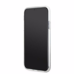 Чехол Karl Lagerfeld Liquid Glitter Choupette Head MagSafe для iPhone 11 / Xr - прозрачный