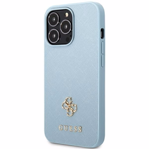 Guess Saffiano 4G Small Metal Logo чехол для iPhone 13 Pro / 13 - синий