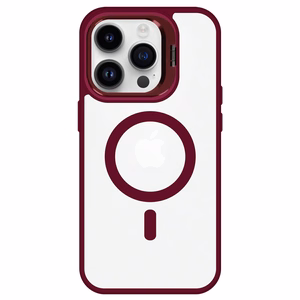 Tel Protect Kickstand Magsafe Ümbris jaoks Iphone 14 burgundia
