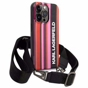 Karl Lagerfeld KLHCP14XSTSTP iPhone 14 Pro Max 6.7 "hardcase roosa / roosa Color Stripes Strap