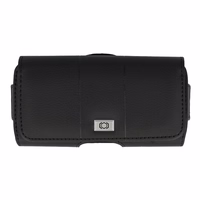 Tel Protect MAX Belt Holster (SIZE 14) jaoks Iphone 11/16 Plus/16 Pro/17 Pro/Huawei P30 Lite/Samsung S23/S24/S25 must, leather (155x80x14 mm)