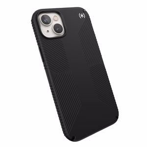 Speck Presidio2 Grip MagSafe ümbris seadmele iPhone 14 Plus, libisemiskindla haardega, Black / Black / White värvikombinatsioon