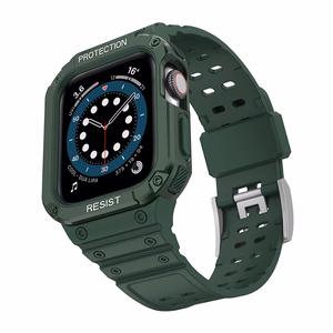 Protect Strap Band for Apple Watch 42/44/45mm Armored Case rihm - roheline