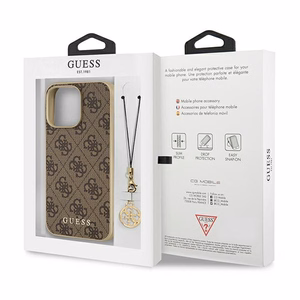 Guess GUHCP13LGF4GBR iPhone 13 Pro / 136,1" pruun/pruun ümbris 4G Charms Collection