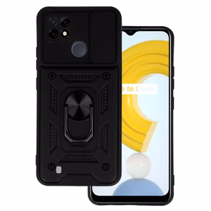 Slide Camera Armor Ümbris jaoks Realme C21 Must