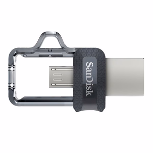 SanDisk 173384 USB mälupulk 32 GB USB Type-A / Micro-USB must, läbipaistev