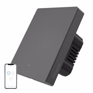 SONOFF M5-1C-80 WiFi nutikas seinalüliti (1 kanal, raamile, grafiit)