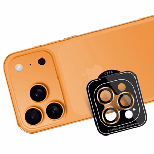 3mk Lens Protection Pro закалённое стекло для iPhone 17 Pro / 17 Pro Max - оранжевое