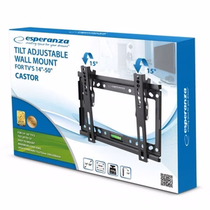 Esperanza ERW010 Castor – seinakinnitus 14–50-tollisele telerile, must