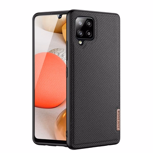 Dux Ducis Fino nailonist kattega ümbris Samsung Galaxy A42 5G musta värvi jaoks