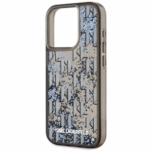 Karl Lagerfeld Liquide Glitter Monogram Gradient iPhone 15 Pro Ümbris - Must