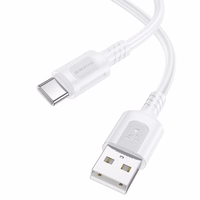 Borofone Kaabel BX111 Feliz - USB to Type C - 3A 1 metre valge