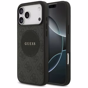 Guess 4G Circle Classic Logo MagSafe ümbris jaoks iPhone 17 Pro Max - must