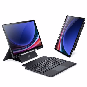 DUX DUCIS case DK foldable with Wireless Keyboard jaoks SAMSUNG Tab S9/S9FE/S10FE must