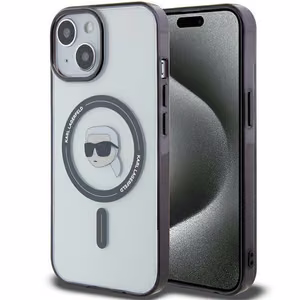 Karl Lagerfeld KLHMP15MHKHNOTK iPhone 15 Plus 6.7" läbipaistev hardcase IML Karl`s Head MagSafe