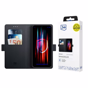 3mk Wallet Ümbris with Flip jaoks Samsung Galaxy A15 5G - must